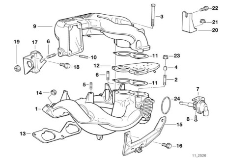 Прокладка, впускний колектор BMW 11611739545