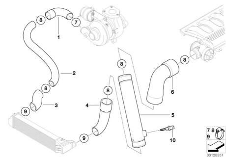 Воздушный патрубок BMW 11612249524