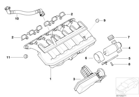 Прокладка впускного коллектора BMW 11617518036