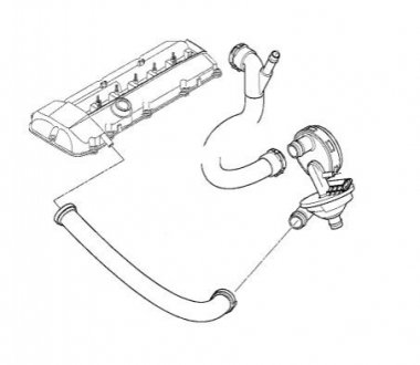Версія ремкомплекту вентиляційного клапана картера для холодного клімату BMW 11617534237