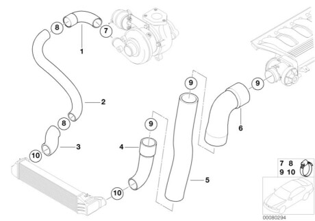 Трубка повітря, що нагнітається BMW 11617799391