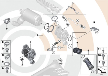 Воздушный патрубок BMW 11618513451