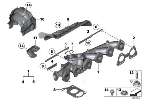 Ущільнювач вип кол BMW 11628594638 (фото 1)