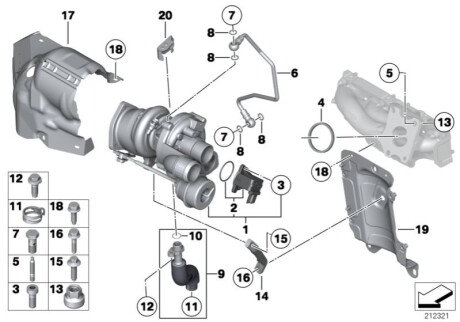 Шпилька 889520 BMW 11657605340