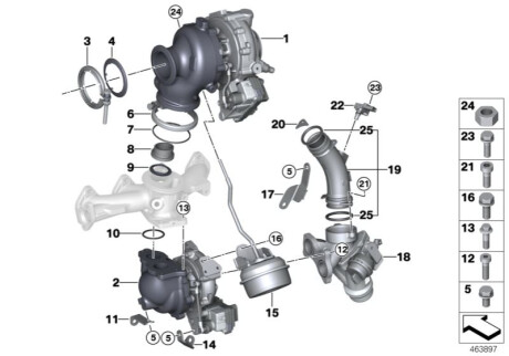 Турбина BMW 11658513584