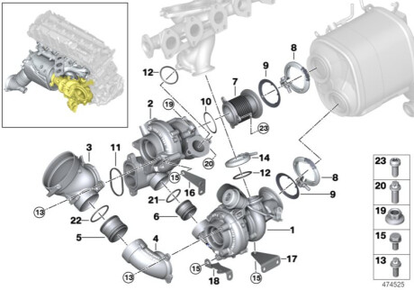 Прокладка турбины BMW 11658575479