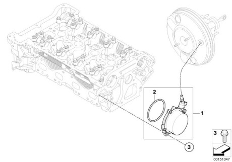 Помпа вакуумна BMW 11667556919