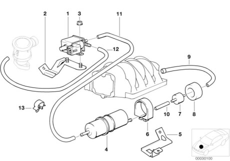 Шланг воздушной системы двигателя BMW 11731438139