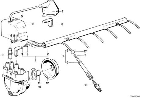 Комплект проводов зажигания BMW 12121279550