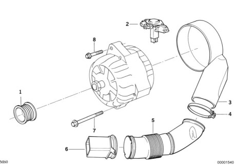 Генератор BMW 12311704082