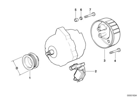 Реле регулятор генератора BMW 12317788246