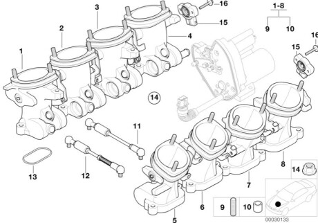 Корпус дросельної заслінки BMW 13547831445