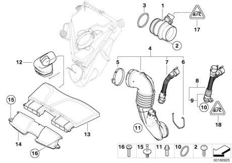 Расходомер воздуха BMW 13628509724 (фото 1)