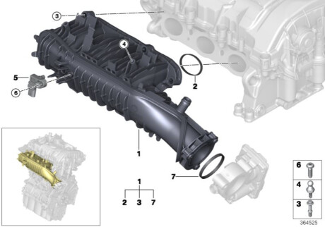 Датчик розрідження BMW 13628637898