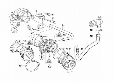 Датчик, положение дроссельной заслонки BMW 13631703562