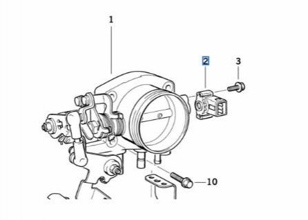 Перемикач дросельної заслінки (4 КОМ) BMW 13631726591