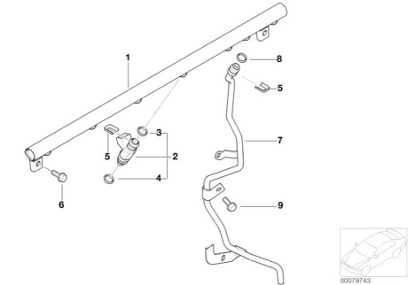 Топливная форсунка BMW 13647830975