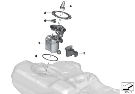 Модуль живлення 162020 BMW 16119468604