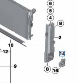 Кронштейн радіатора Нижній кронштейн BMW 17117600541