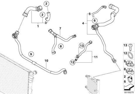 Шланг радиатора BMW 17123449106