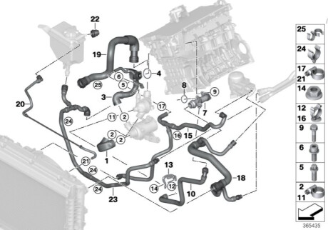 Трубопровід системи охолодження BMW 17127568745