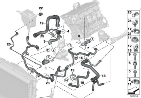 Патрубок радіатора BMW 17127568747