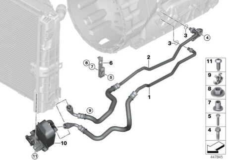 Трубопровід оливи BMW 17227631550