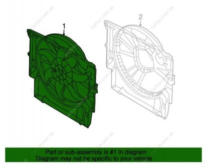 Вентилятор охолодження двигуна в зборі BMW 17427640511