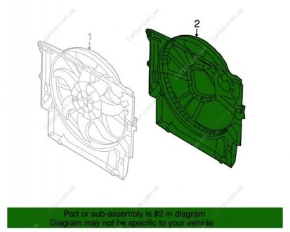 Вентилятор охолодження двигуна BMW 17427640649 (фото 1)