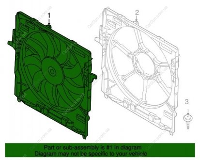 Вентилятор охолодження двигуна BMW 17428618243