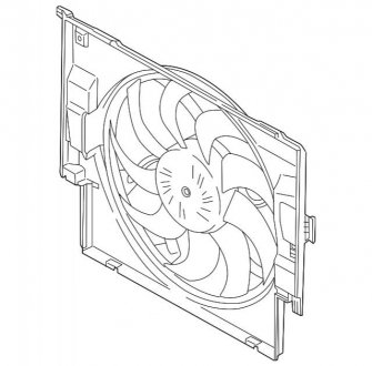 Кожух вентилятора з вентилятором BMW 17428625440
