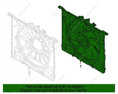 Вентилятор охолодження двигуна BMW 17428677740