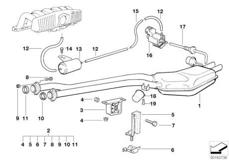 Глушитель BMW 18101740349