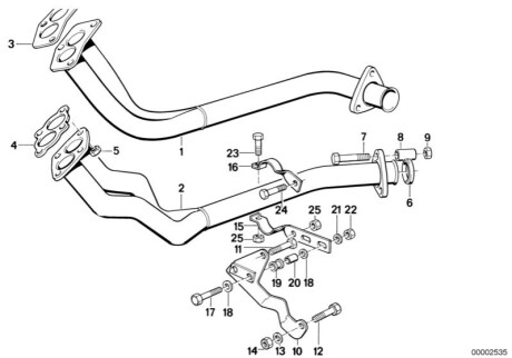 Приймальна труба глушника BMW 18111246487