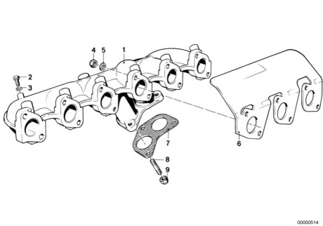 Уплотнительная прокладка 3\' E30 / 5\' E28 BMW 18111728364