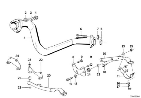 Приемная труба глушителя BMW 18112241867