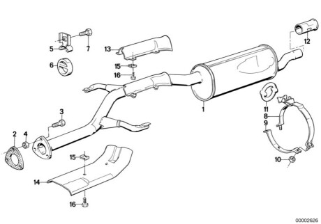 Глушитель BMW 18121707831