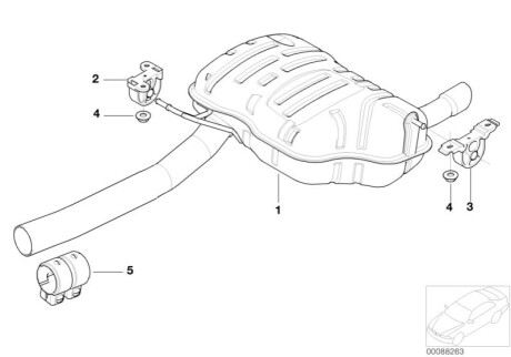 Стопорное кольцо, глушитель BMW 18207528410