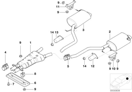 Глушник BMW 18301745418