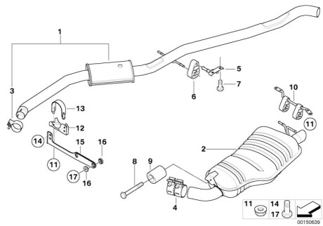 Резонатор BMW 18303427856