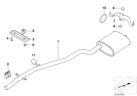 Глушитель BMW 18307785949