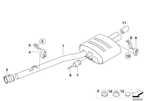 Глушитель BMW 18307802892