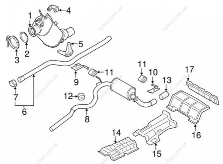 Хомут для передньої труби BMW 18308512635