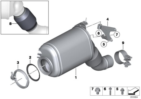 Елемент розв\'язки 189810 BMW 18308517209