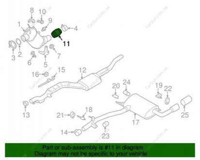 Гофра выхлопной системы BMW 18308589078