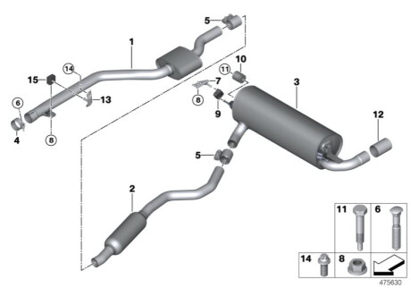 Резиновая опора 189900 BMW 18308632096