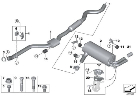 Оригинальная запчасть BMW 18308638770