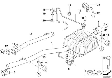 Глушник BMW 18317789701