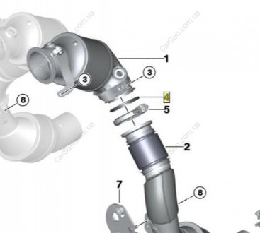 Уплотнение катализатора F90 BMW 18327856835