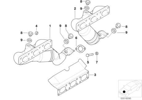 Катализатор, Катализатор коллектора BMW 18407518679